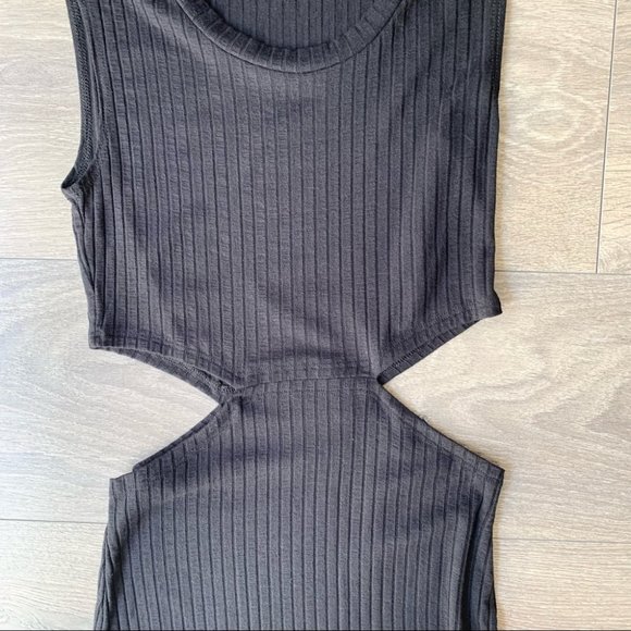 Revolve LNA Ribbed Midi Union Dress Black Size XS - Picture 13 of 16